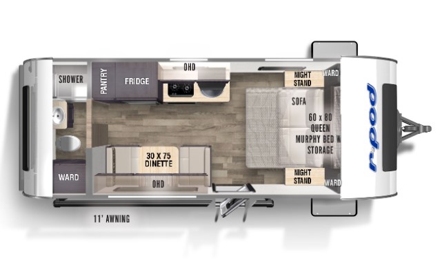 2024 FOREST RIVER R POD 192, , floor-plans-day image number 0